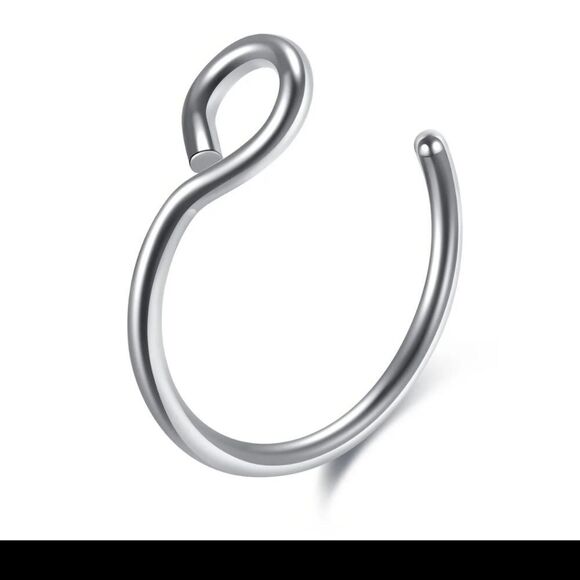 4PCS Mixed Color Cuff Nose Ring gold black silver rose gold tone - Picture 5 of 5